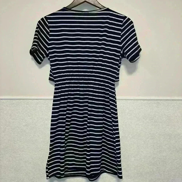 Women's Nursing Dress S Navy & White Striped - Picture 8 of 11